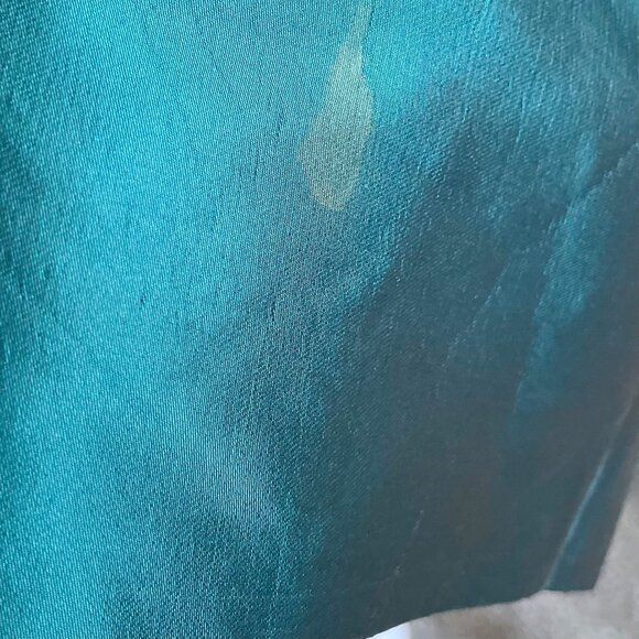 Moschino Teal Satin Cap Sleeve Party Dress - Picture 12 of 15